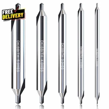 5Pc Long Center Drill Bit Set  M2 HSS 60  Degree Angle 4  Overall Length Center