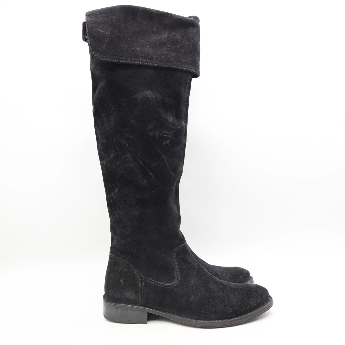 Bottes Cuir Noir Frye Pour Femme Pointure 9.5 B - Style Combat, Occasion, Bottes Montantes