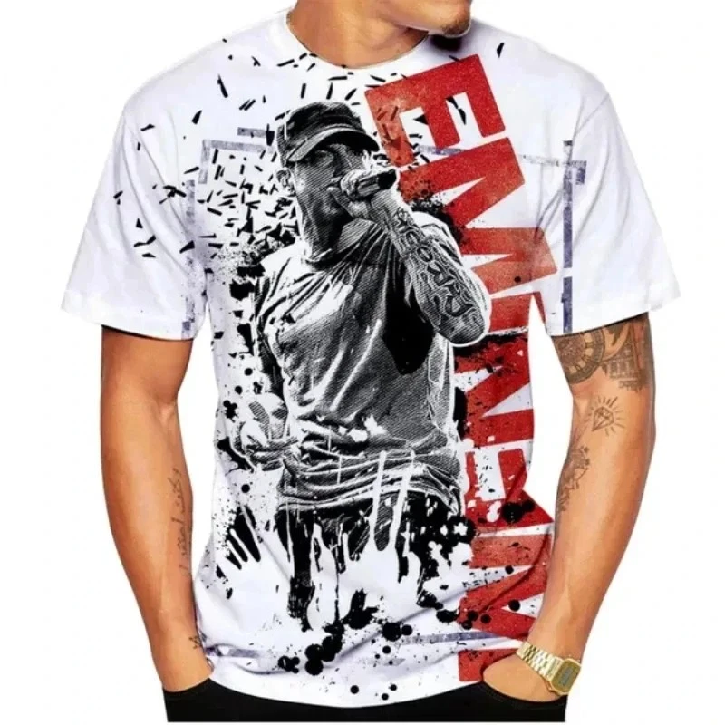 Eminem 3D T-Shirt Graphic Tees Unisex Polyester Breathable Shirts