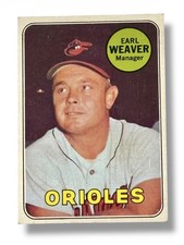 1969 Topps #516 Earl Weaver Rookie HOF Orioles Awesome Centering