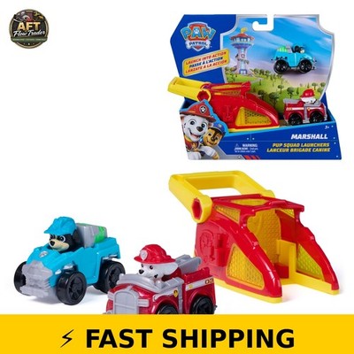 PAW Patrol Marshall Pup Squad Launchers with Rex Vehicle 2-Pack