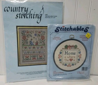 Lot of 2 Cross Stitch Kits Various Topics New-Opened 
