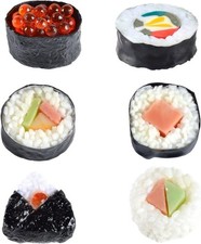 6 Pcs Fake Susi Simulated Onigiri Lifelike Food Model Artificial Lifelike Susi f