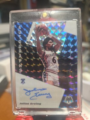 2019-20 Panini Mosaic Julius Erving Auto Mosaic #AM-JEV 76ers RARE