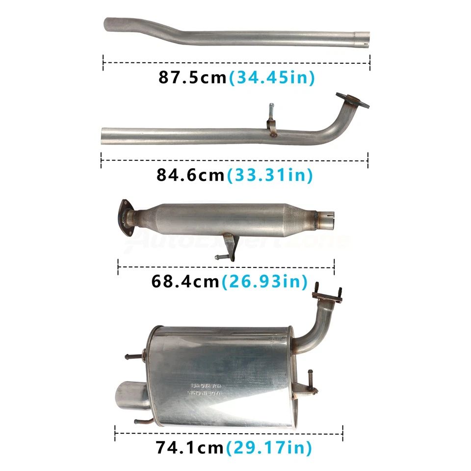 Sistema de escape silenciador tubo resonador para Toyota Camry 2007 2008 2010 2011 2,4 2,5 L Foto 3 de 4