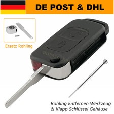 2 Tasten Klappschlüssel Gehäuse mit Rohling für Mercedes Benz SLK R170+ Werkzeug 2 Tasten Klappschlüssel Gehäuse mit Rohling für Mercedes Benz SLK R170+ Werkzeug
