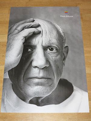 APPLE THINK DIFFERENT POSTER - PABLO PICASSO / 24 x 36 by STEVE JOBS 61 x 91 CM 