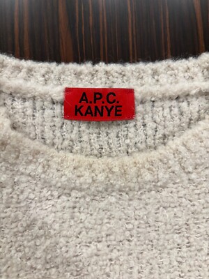A.P.C. KANYE アルパカ セーター M apc yeezy カニエ APC x KANYE cream ivory airport crewneck men's sweater size M | eBay
