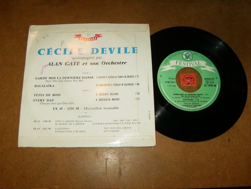 CECILE DEVILE - EP FRENCH FESTIVAL 1250 / LISTEN - FRENCH JAZZ POPCORN - Afbeelding 2 van 2