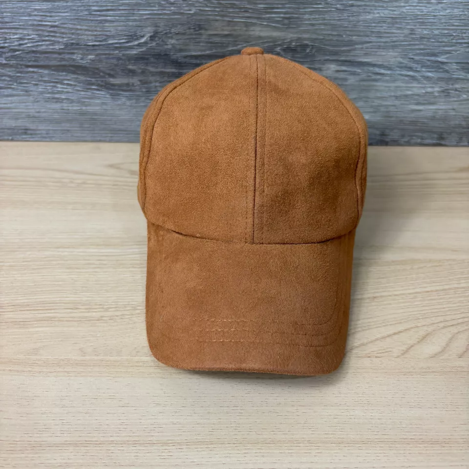 Free People Hat Strap Back Womens Brown Williamsburg Faux Suede Baseball Cap - Image 2 of 4