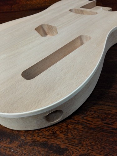 Haze Premium Solid Mahogany Electric Guitar Body, Pre-Polished HSTL19100MBO - Picture 6 of 10