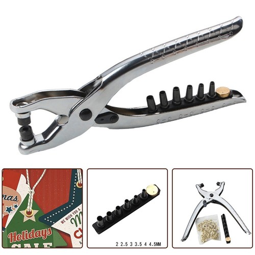 Handy Grommet Eyelet Plier with Interchangeable Hole Sizes Easy to Use - Picture 16 of 17