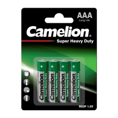 100x R03 Zink-Kohle-Batterie 1,5V Micro AAA im 4er Blister R3 von Camelion