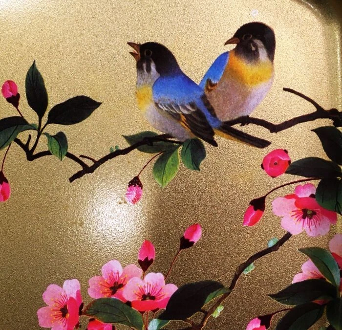 Bandejas inglesas vintage. Juego de 5. Pájaros cantores. Decoración de pared. Elite of England Foto 4 de 4