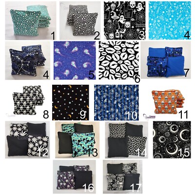 MINI 4'' Cornhole Bean Bags - Resin Filled (Set of 8) *Glow in the Dark*
