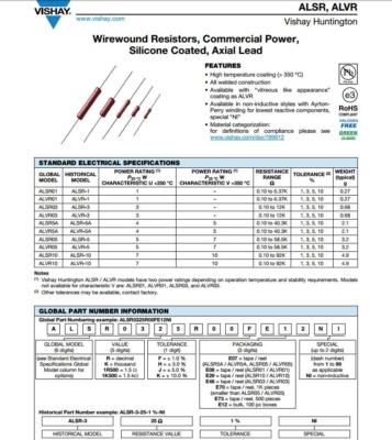 1pcs ALSR053R000FE12 3R 1% 5W ALSR5 Non-Inductive Resistors 3 Ohms | Australia 1pcs ALSR053R000FE12 3R 1% 5W ALSR5 Non-Inductive Resistors 3 Ohms | Australia