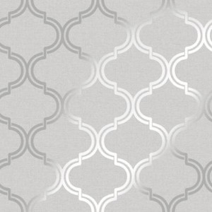 Geometric Trellis Pattern Wallpaper Grey Silver Sparkle Metallic Holden Decor
