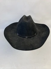 MHT Master Hatters Of Texas Cowboy Hat 7 1/4 Western Black Texas Ranger GUC