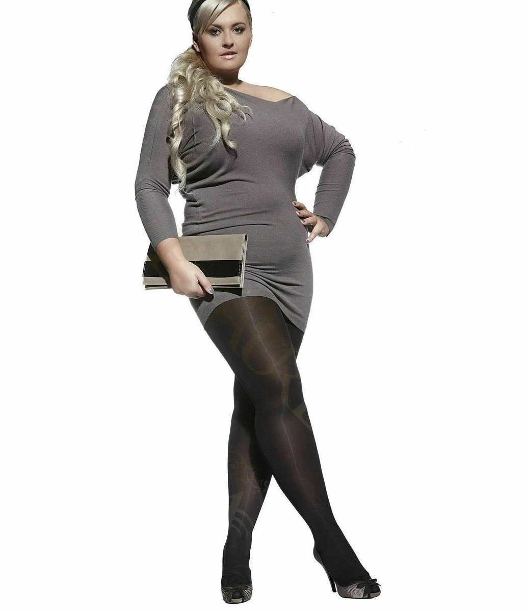 Plus Size Microfibre Opaque Tights 60 denier Hosiery XXL - XXXXL