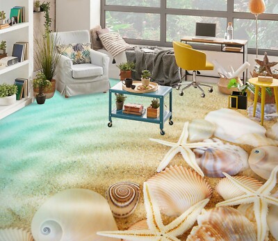 3D Sandy Beach Starfish O159 Floor WallPaper Murals Wall Print Decal 5D Eve 2024