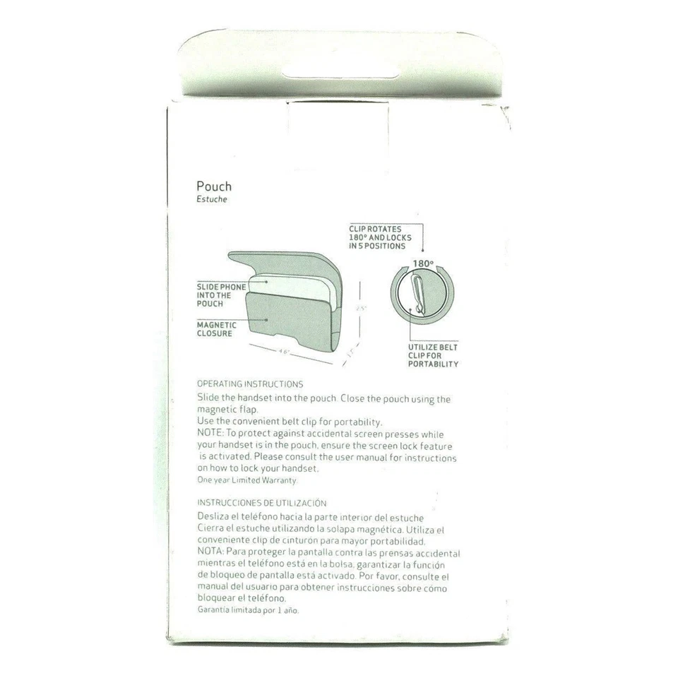 Bolsa de cuero Verizon con clip giratorio para cinturón para la mayoría de los teléfonos con pantalla de hasta 3,5" Foto 2 de 4