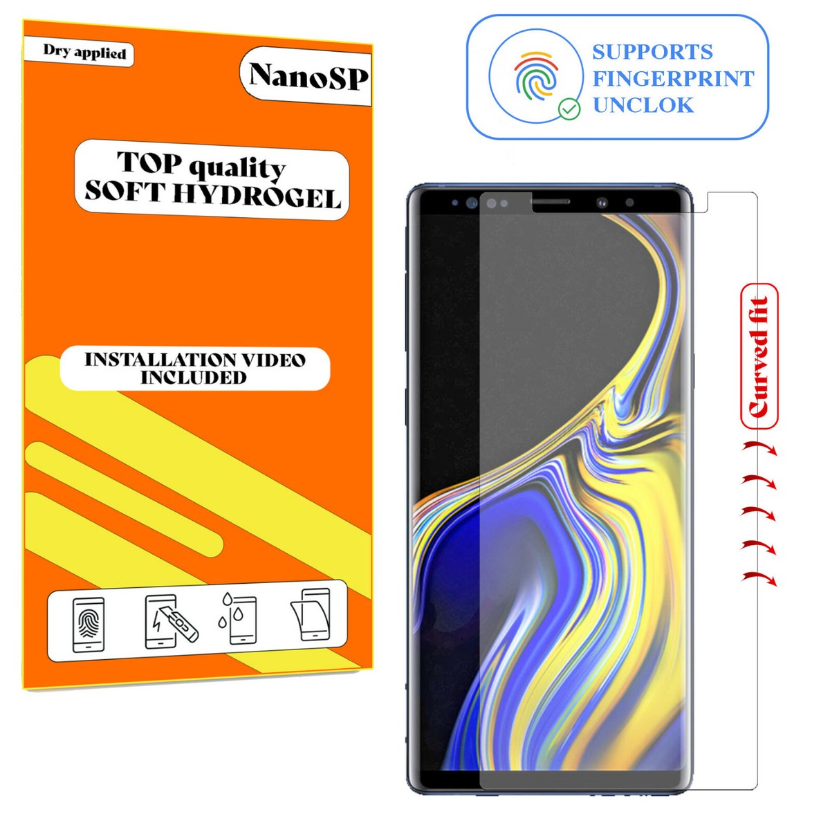 Screen Protector For Samsung Galaxy Note Hydrogel Cover Clear