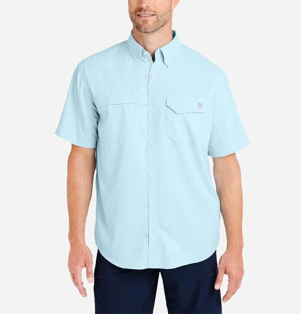 Men’s Huk Tide Point Button Up Short Sleeve Shirt, UPF 30+, Breathable - H150171
Opens in a new wind