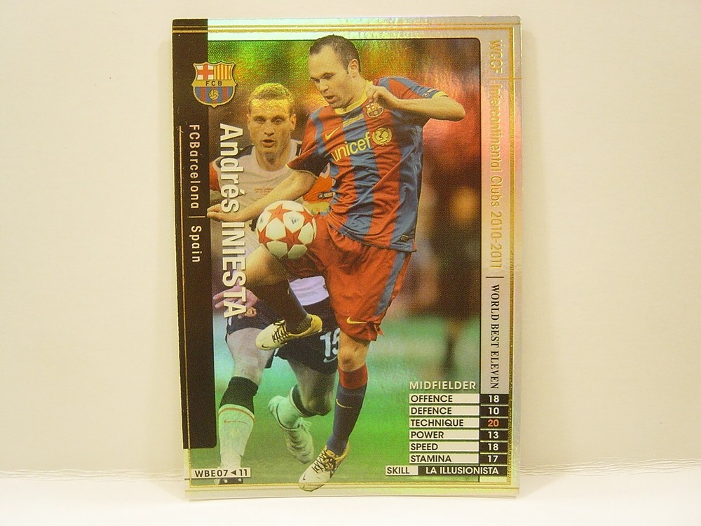 Panini WCCF 2010-11 WBE Andres Iniesta FC Barcelona Spain No8 World Best11 Card