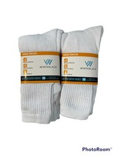 6 Pairs Cotton Crew Socks, Casual Sports Sock. Winterlace. Size 9-11. 2 Packsx3