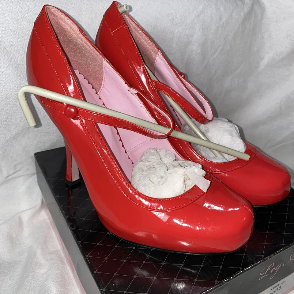 Sexy Leg Avenue Princess Shoes Red Celetos Size 10 - Image 3 of 4
