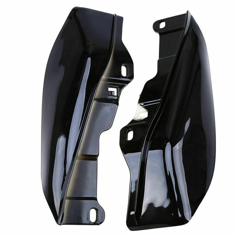 Deflector de aire de cuadro medio negro 2 piezas apto para Harley Touring Street Electra Glide Foto 3 de 4