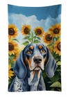 Bluetick Coonhound in Sunflowers Kitchen Towel Dac6030Ktwl