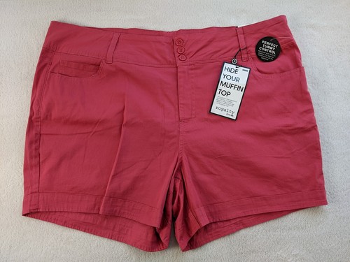 Royalty For Me Women's Sz 22W Hight Rise Perfect Tummy Control Pink Shorts
