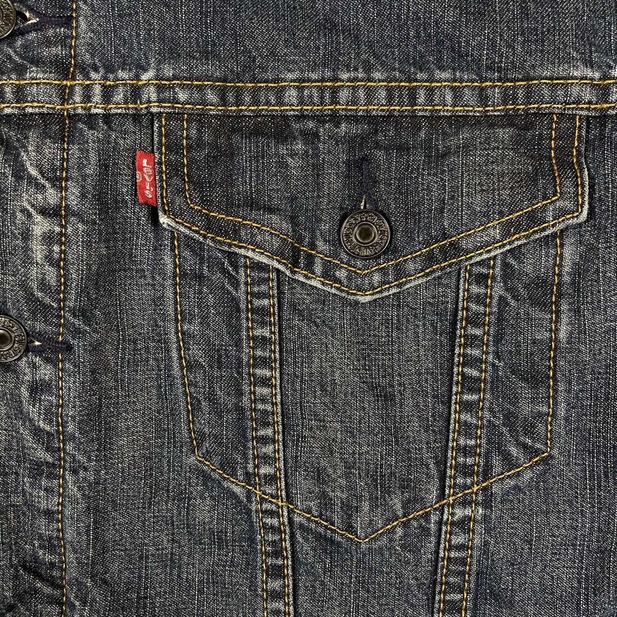 Levi’s Jacket Vintage 2000s Y2K 70518 Levis Denim Trucker Lined Mens Size M