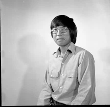 Vintage Negative B&W Med Format 1970's Yearbook Photo Teen Boy Student #75