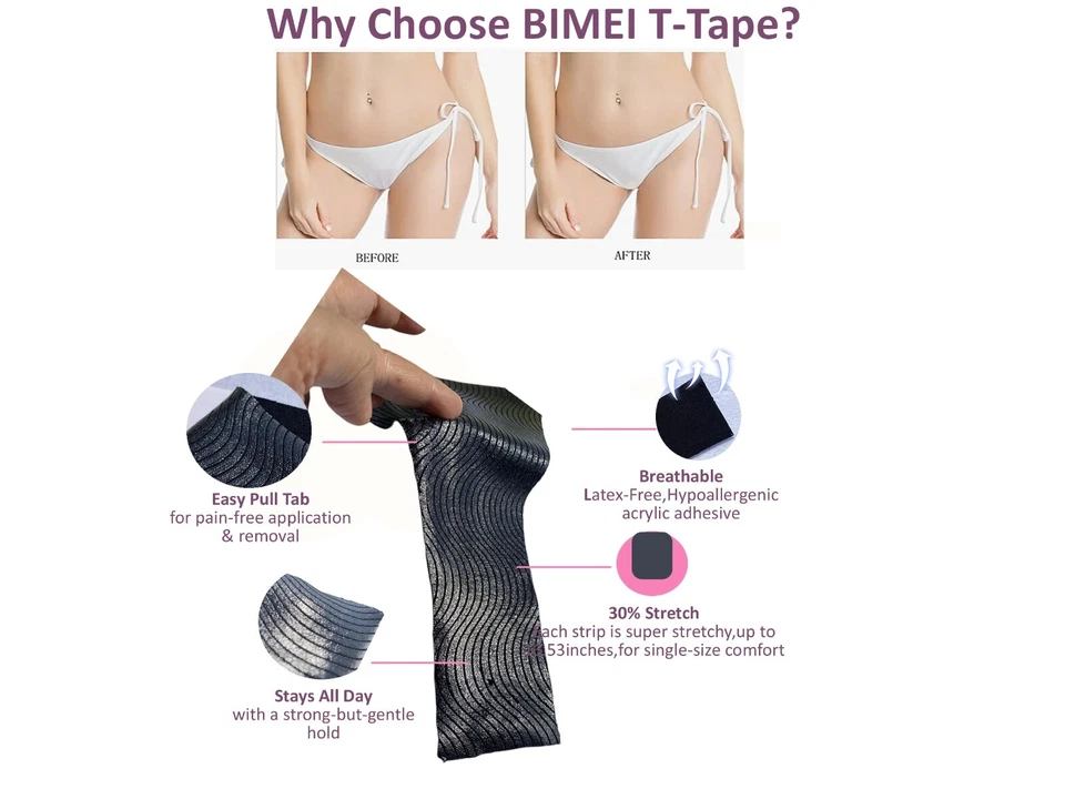 BIMEI Tucking Tape Self-adhesive Reusable Transgender Crossdresser,3 Colors - Image 4 of 4