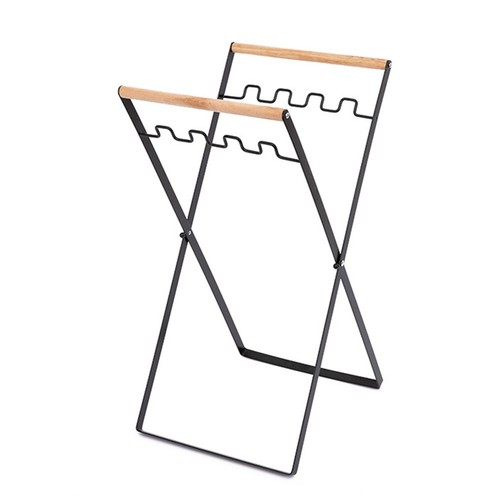 Sturdy Folding Leaf Bag Stand Portable Trash Bag Holder for Outdoor and