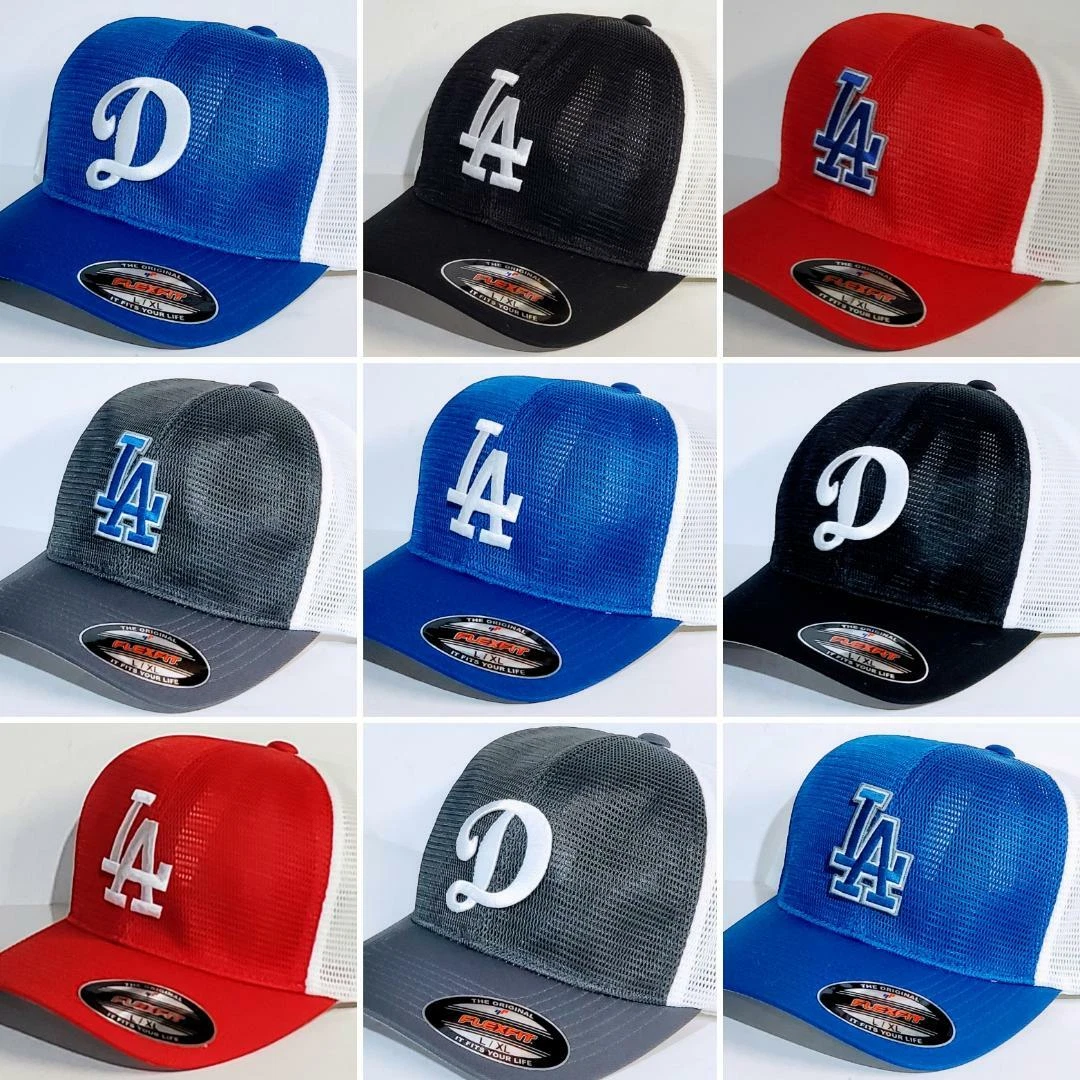 Los Angeles Dodgers Flex Fit Mesh Cap ⚾Hat ⚾CLASSIC MLB PATCH/LOGO ⚾2 Sizes  ⚾New | eBay