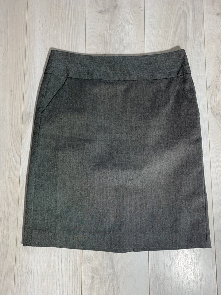 Banana Republic Gray Side Pocket Pencil Above Knee Length Skirt Sz 0 eBay