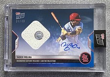 2022 Yadier Molina Jersey #4/49 On-Card Auto-Relic 2022 MLB TOPPS NOW Card 141B