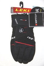 Leki Progressive Tune S Boa LT Glove Soft-Tex Unisex - Black-Red - Size 8 NEW
