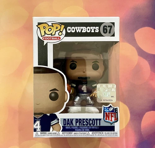 Funko Pop NFL Dallas Cowboys Dak Prescott 67 Blue Jersey MINT