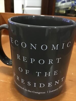 ECONOMIC REPORT OF THE PRESIDENT 2001 COFFEE MUG. MUG. Art Deco Print Mug. B158