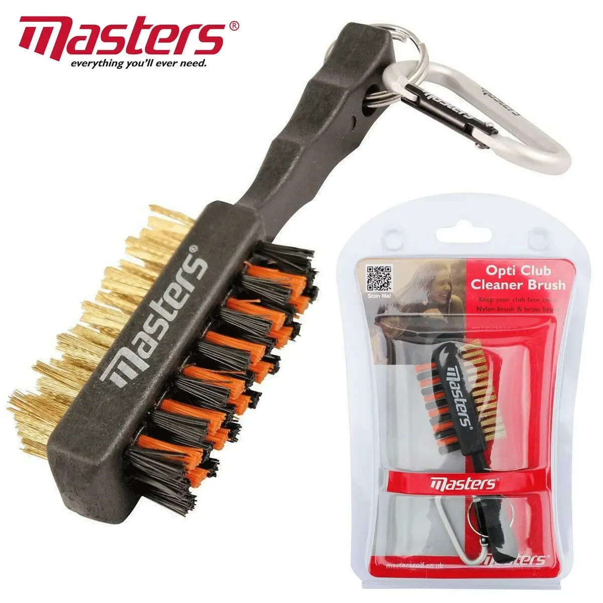 MASTERS OPTI-BRUSH GOLF CLUB CLEANING BRUSH / GOLF GROOVE SPIKES CLEANING BRUSH