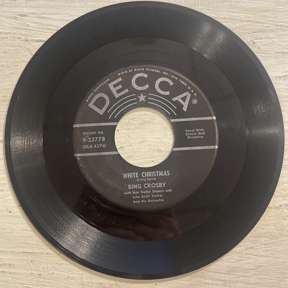 Bing Crosby White Christmas / God Rest Ye Merry Gentlemen 7” 45 Decca VG+!!!! - Image 2 of 4