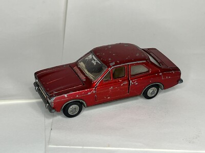 Vintage Dinky Toys Ford Escort 1:43 Scale #168 Red In Color, Made In England