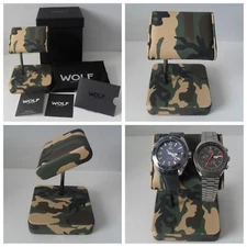 WOLF Elements Camo Single Watch Stand 486530 Holds Up to 2 Watches Brand New NIB