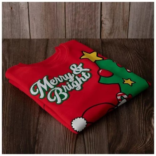 Christmas Shoppe Merry & Bright Hello Kitty Youth Sweatshirt - Size XS - Picture 3 of 3