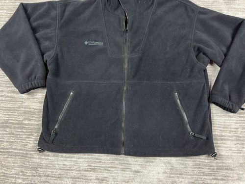 Columbia Jacket Mens Extra Large Black Full Zip Fleece Outdoors Casual - Picture 3 of 14