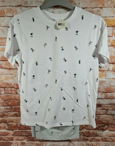 Nuevo con etiquetas Jóvenes Niños Talla 12 Objetivo Marca Patín Blanco Estampado Tejido Verano PJ Pijamas Set - Imagen 2 de 2